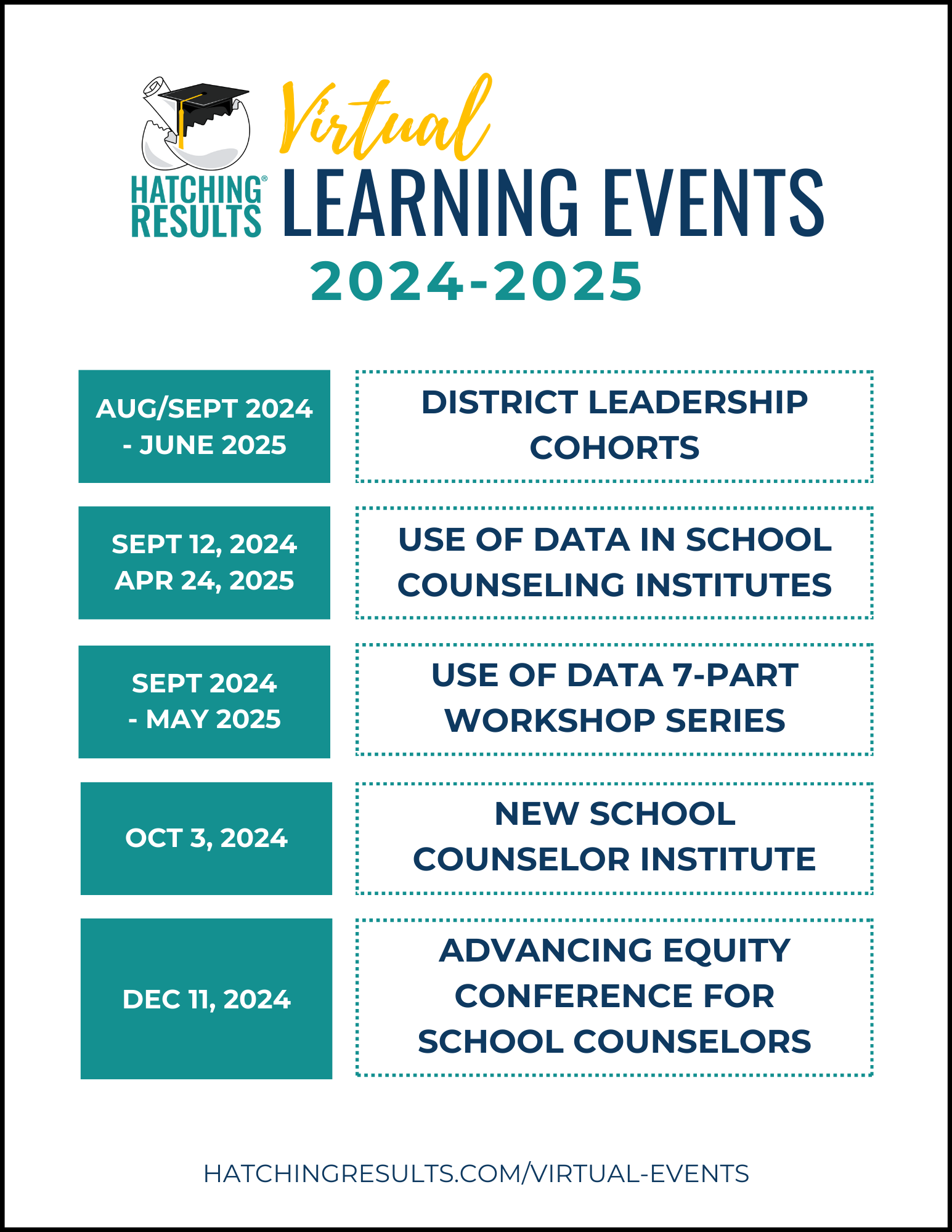 Virtual Events — Hatching Results - School Counselor Training