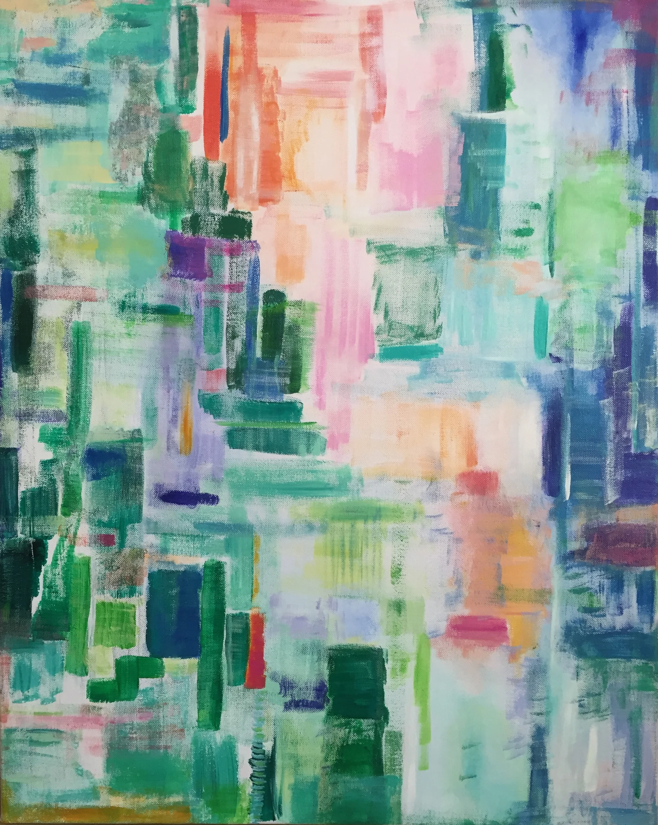 green shade city, 24 x 30, acrylic on canvas