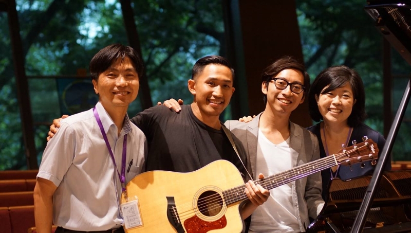 Worship team: Byung Goo Hwang (Korea), Jaron Cheung (US), Paul Mak (Hong Kong), Sue Park-Hur (US) Yoko Sato (Japan-not pictured) Photo taken by Jongho Kim
