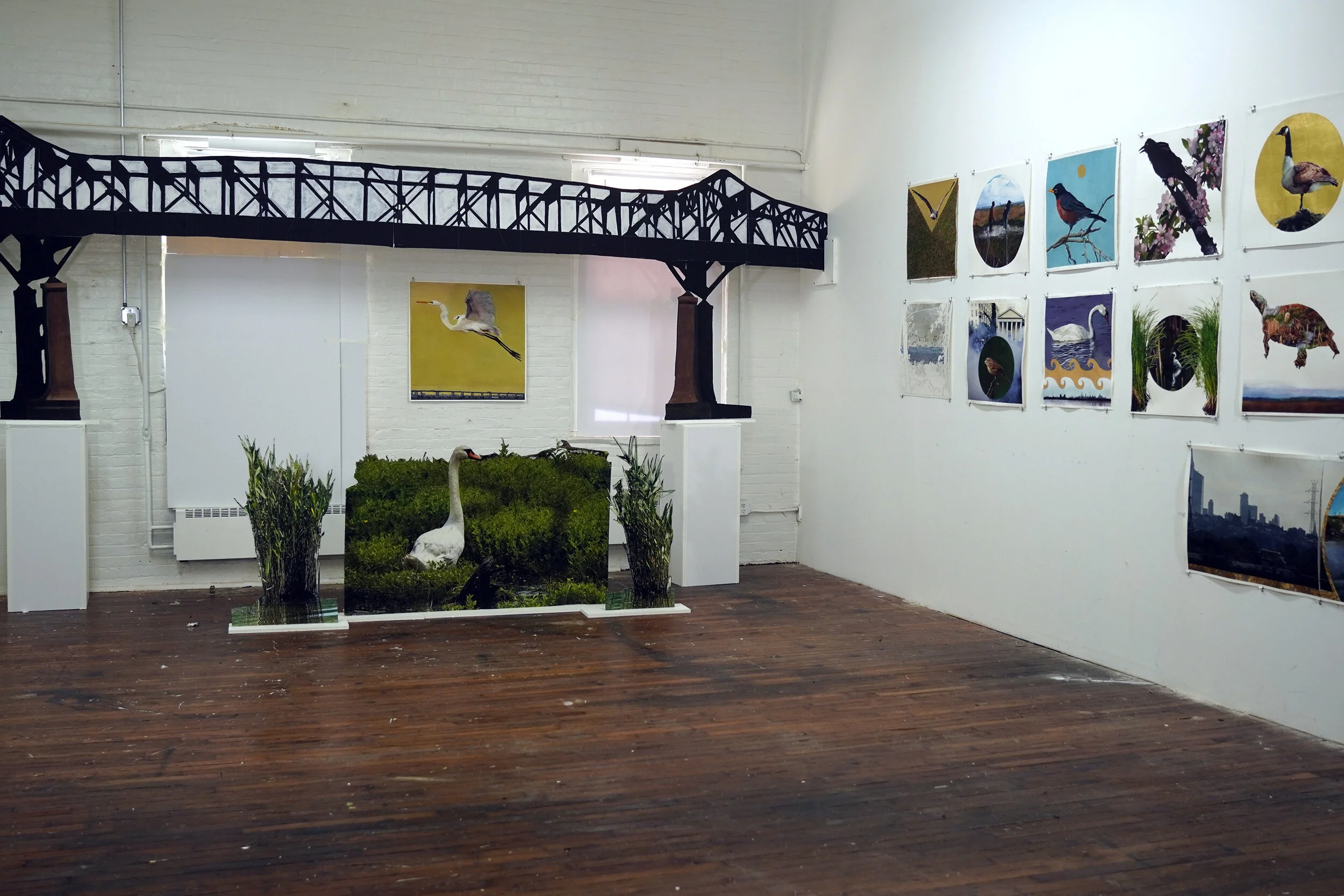  The installation includes between 15 and 20 drawings, paintings and collages, mostly 22x22 inches, on paper. For individual shots of the drawings, see the “keeping quiet” page under “artwork”. 