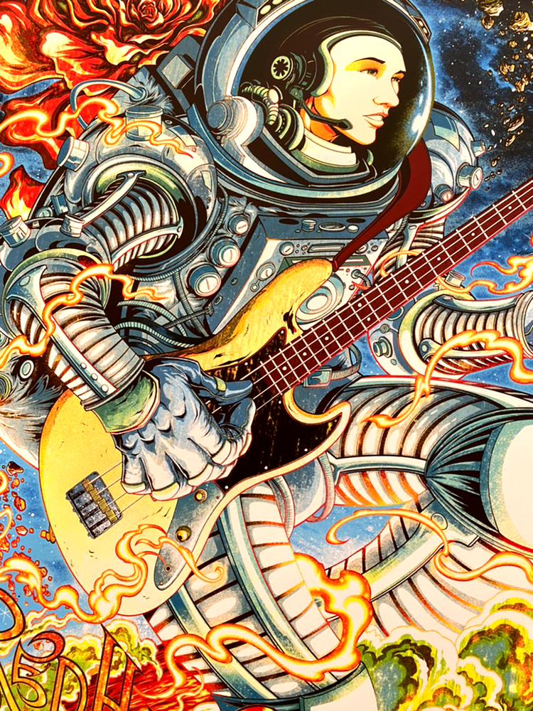 シルクスクリーンポスター　TAZ Red hot chili peppers 1997 T.A.Z. 製ロックポスター シルクスクリーン - メルカリ