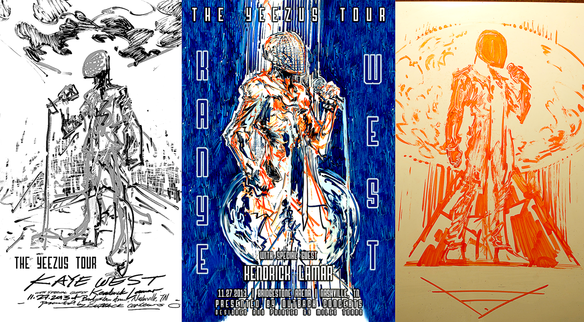 Gig Poster Kanye West Miles Tsang