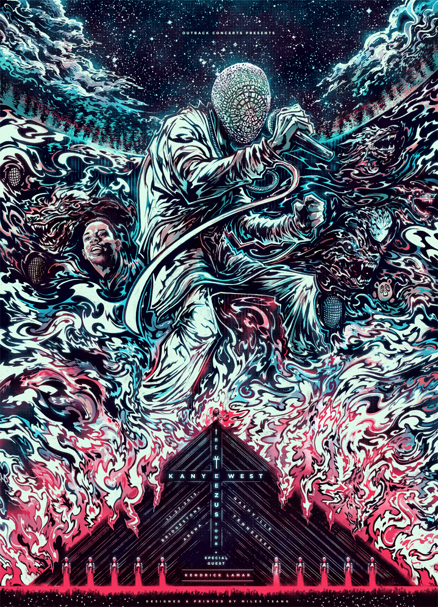 Gig Poster Kanye West Miles Tsang