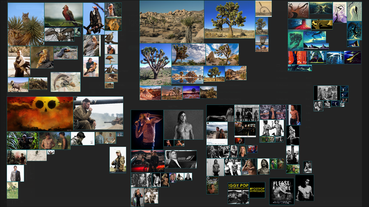 PureRef asset board with relevant research images and assorted references.