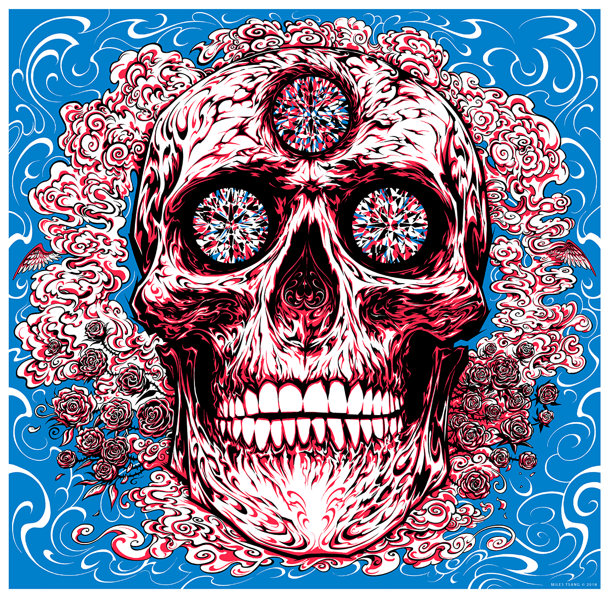 Crimson Calavera | Haight Street Art Center (San Francisco, CA)