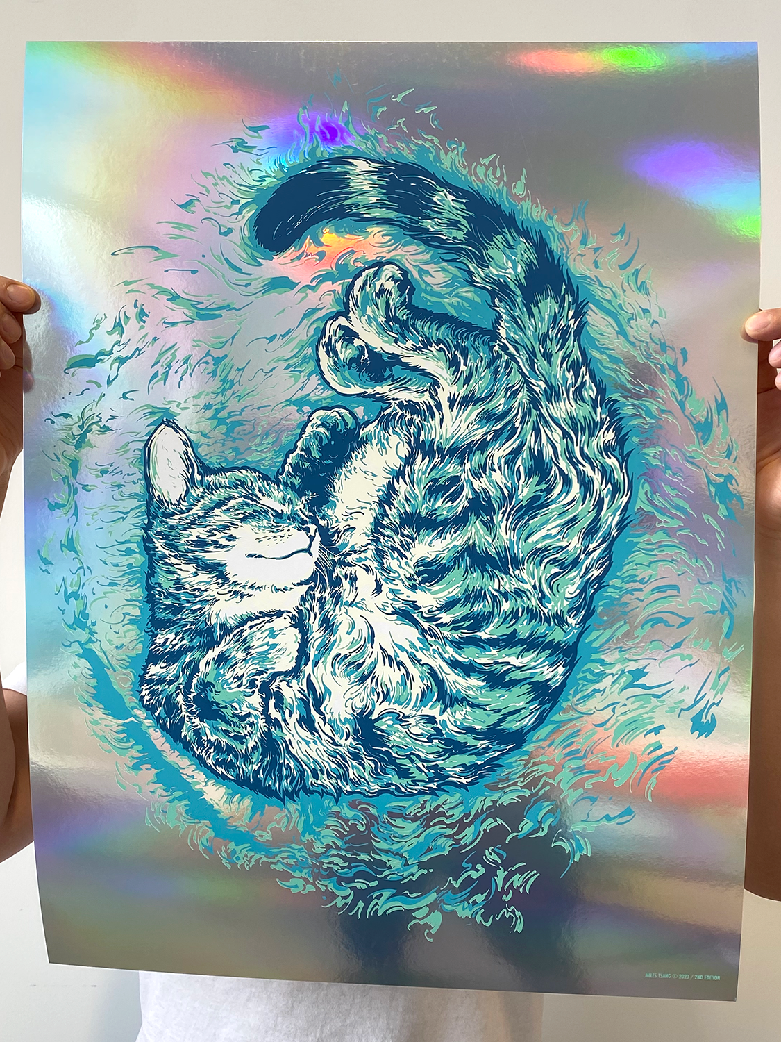 Miles_Tsang-Just_A_Kitten-Green-Rainbow_Foil.png