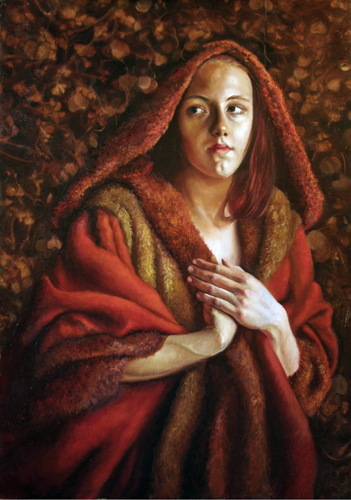 Red Riding Hood, 36 x 25, Oil on Panel