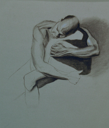 Life Drawing in Progress, Charcoal, Jadyne Reichner