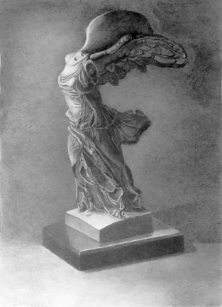 Graphite Cast Drawing, Evelyn Wolf