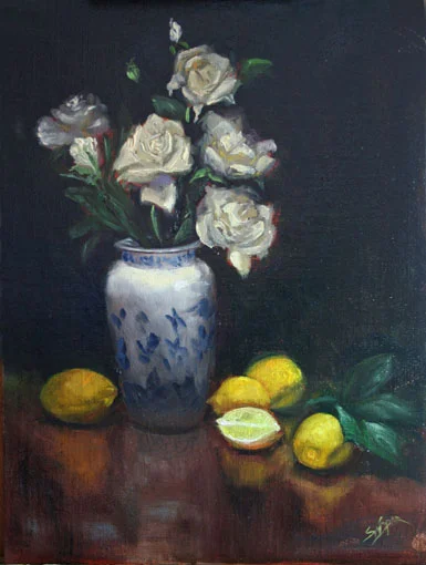Light from Above, 12" x 9", Oil on Panel
