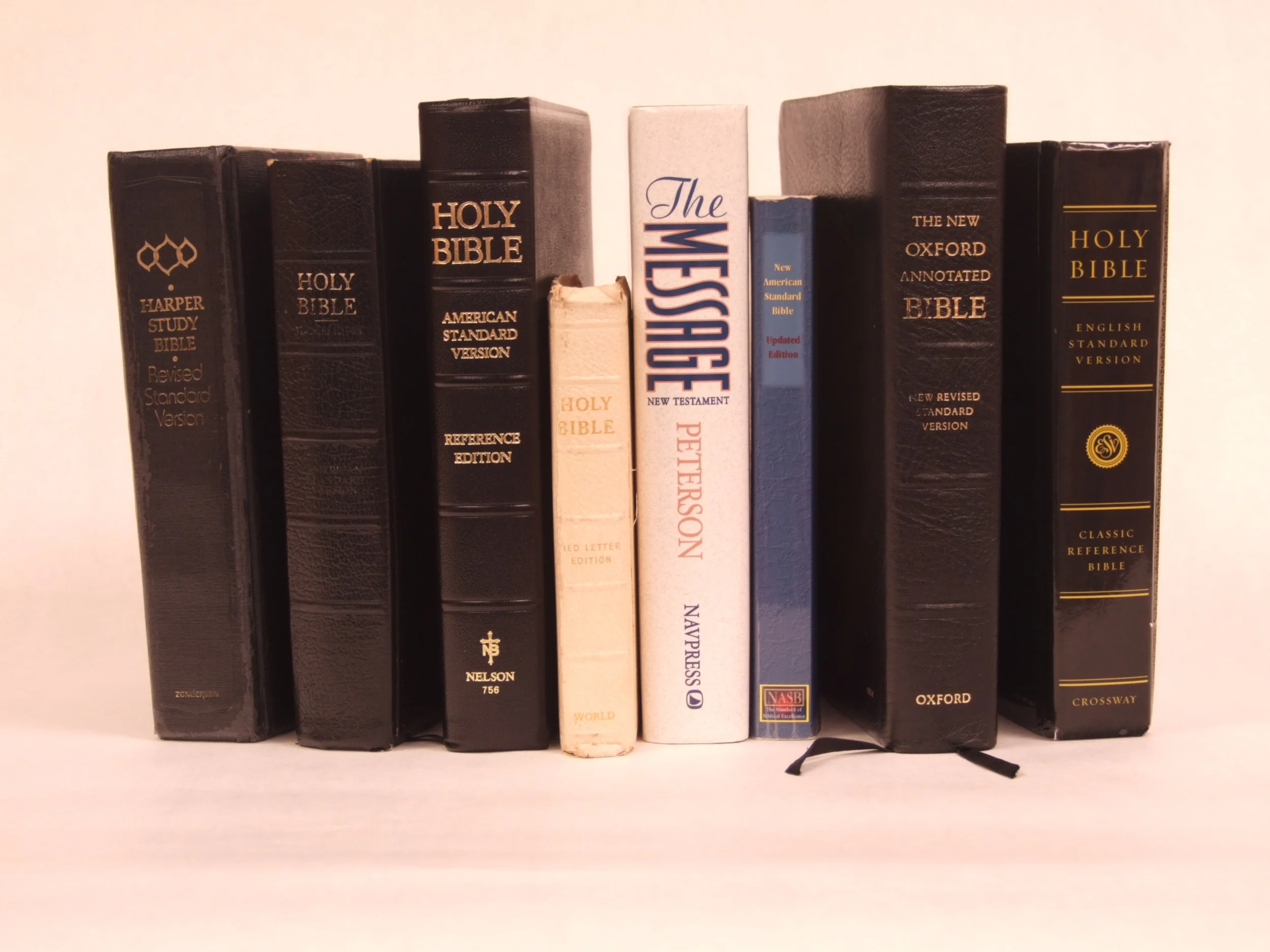 Bibles on shelf.JPG