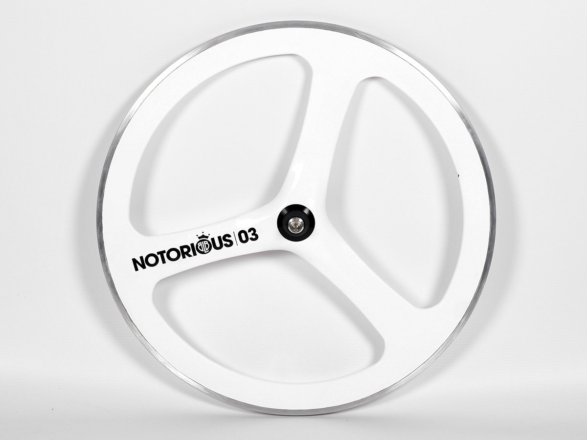BLB Notorious 03 Carbon Front Wheel - White — BIKE4LIFECHICAGO