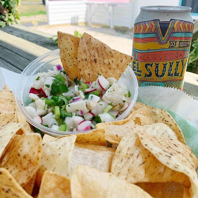 Oooh, ceviche! Local scallops with local radishes, green onions and cilantro- this one won&rsquo;t last long so grab some while you can!