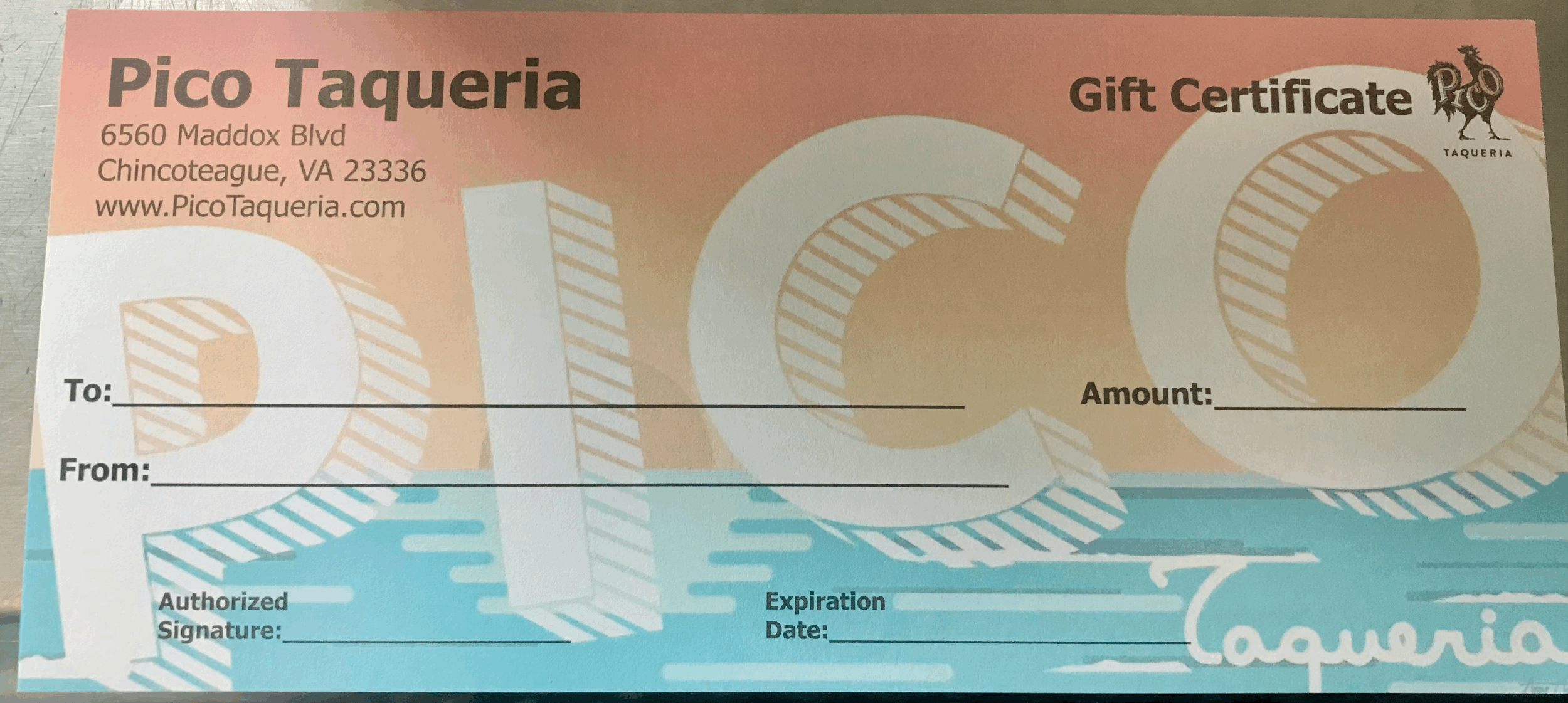 Pico Electronic Gift Card