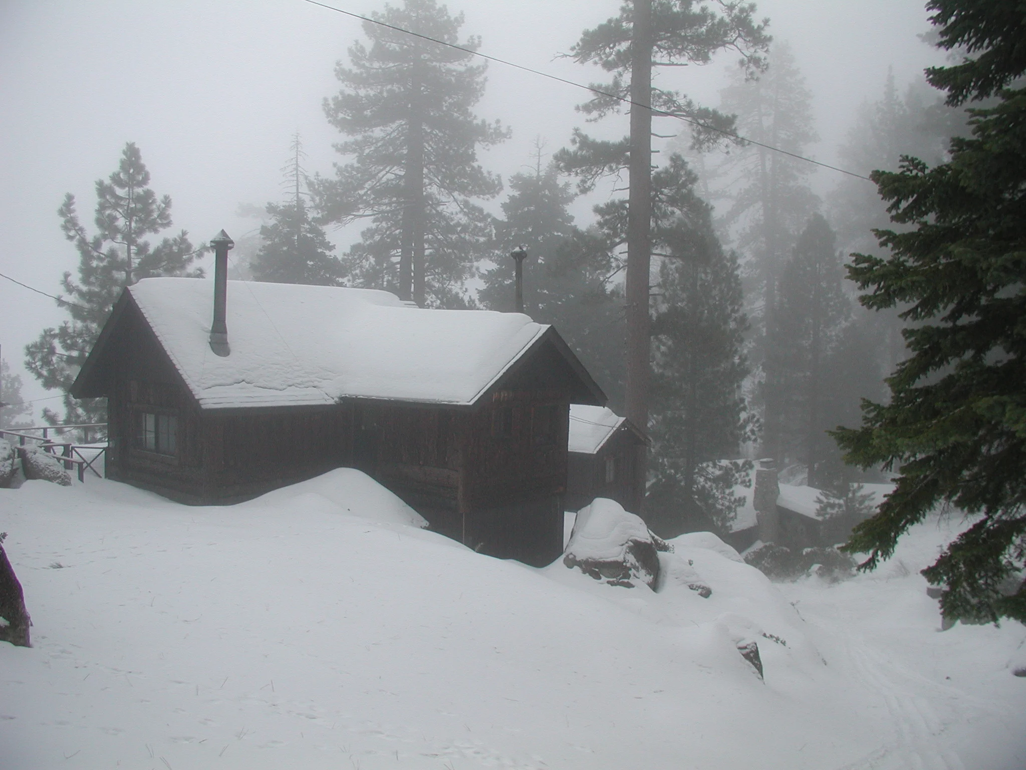 Looking North at Cabins 19 and 20