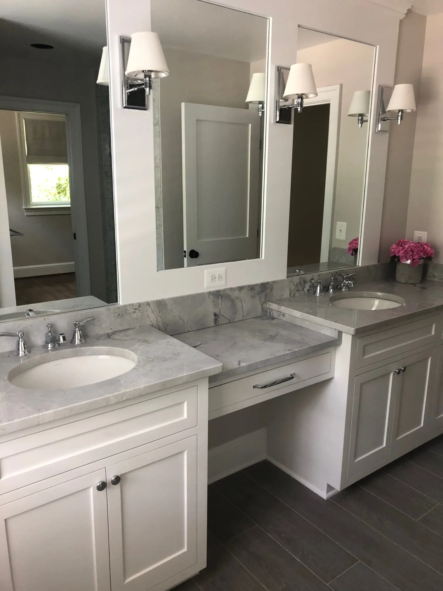 custom makeup vanity with lights