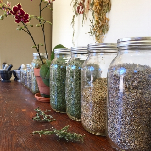Dried herbs and flowers for Botanical Body Care
