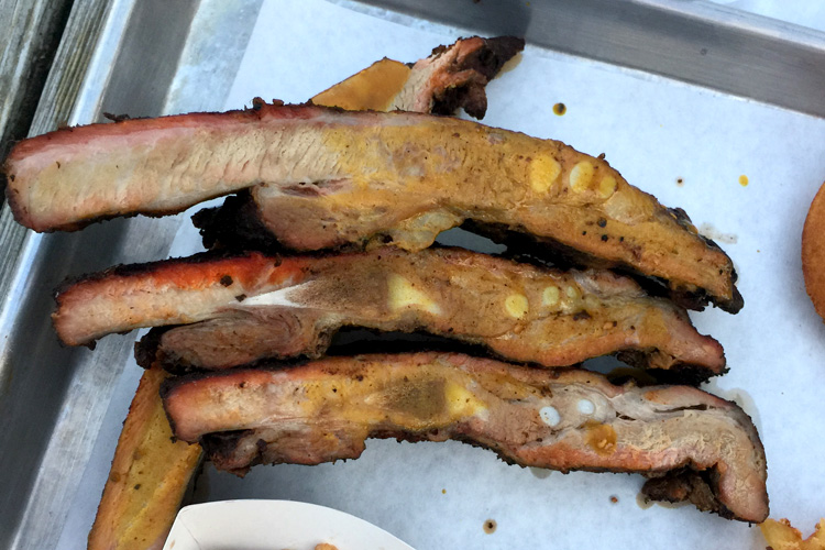 Pork ribs with Carolina Mustard