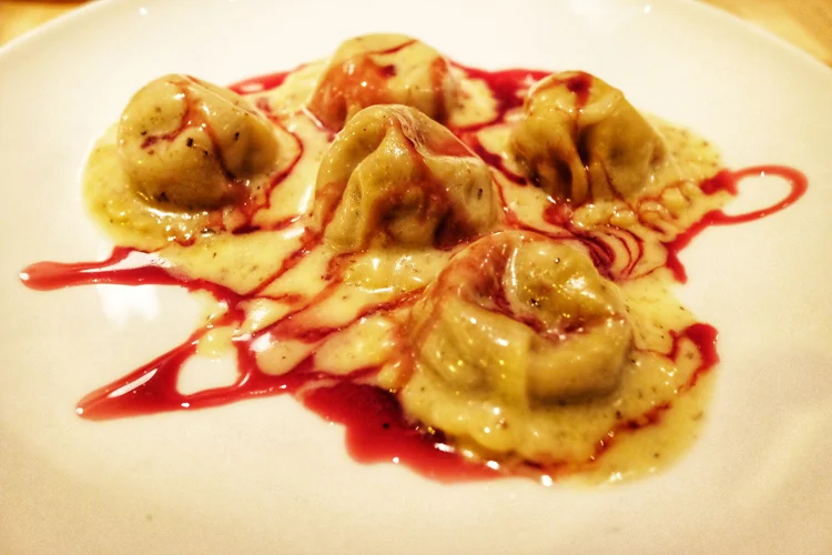 The brisket ravioli was one of the most inventive items found on the menu at Pig Bleecker.