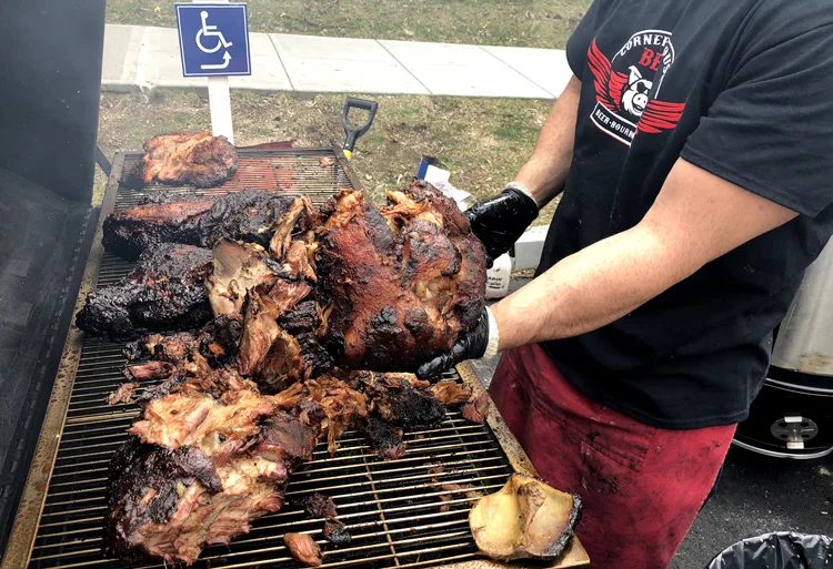 Staten Island's Corner House BBQ showed off its great pulled pork at last year's NYC BBQ Cookoff.