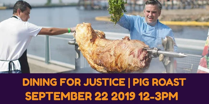 You can expect to eat some delicious pork at Dining for Justice.
