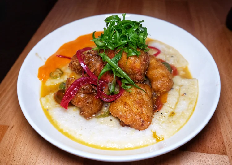 The fish and grits at Izzy's Fried Chicken was one of my favorite bites.