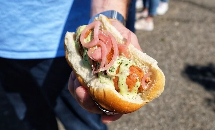 The chorizo with provolone from The Pig Guy won Best In Show at Pig Island 2019.