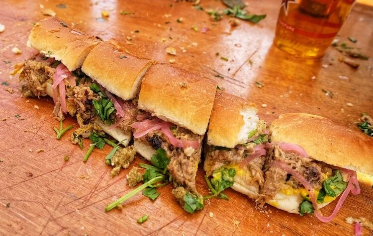 The roasted pork sandwich from Carl Ruiz and Mario Chape from La Cubana.