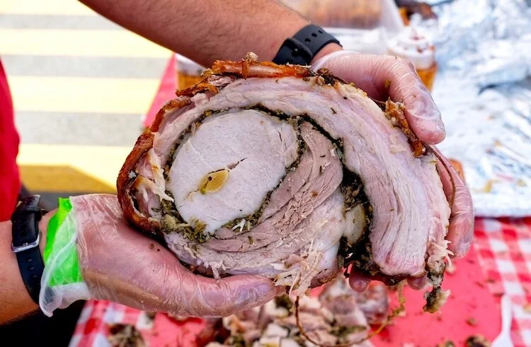 The perfect porchetta from Gentle Giant Barbecue won the team Rookie of the Year at Pig Island.