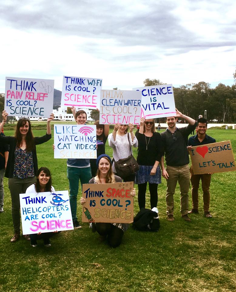 PhD students from the ANU tell us why science is important. (Photo: Robyn Shaw)