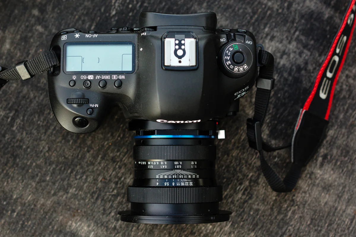 The Laowa 15mm f4 macro attached to my Canon 5D MKIV.