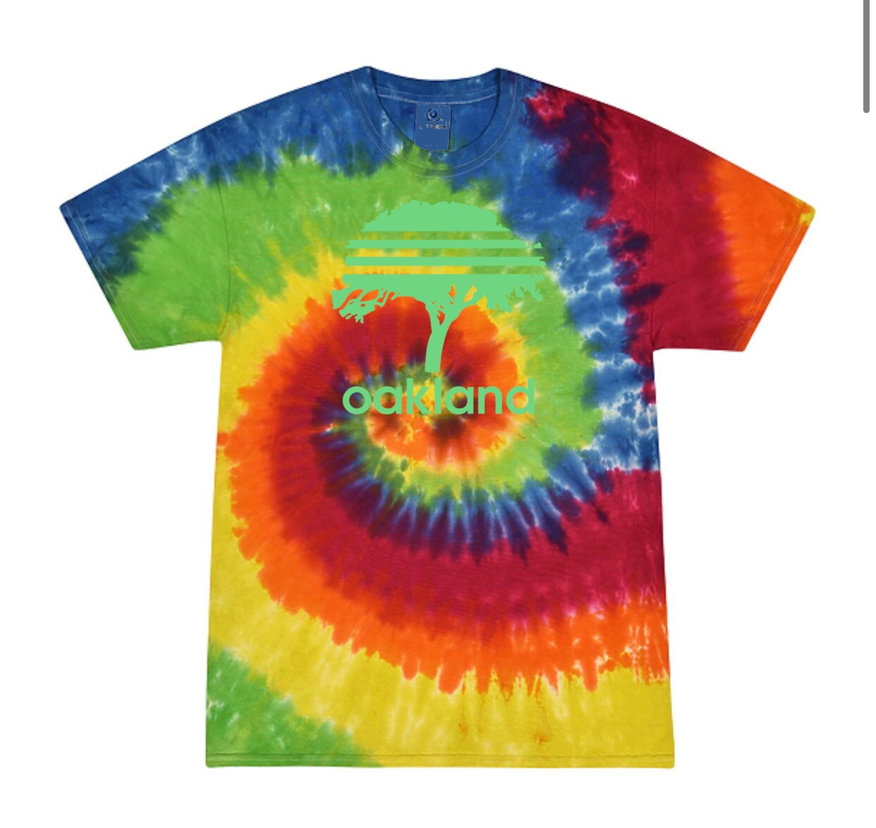 tie dye oakland shirt