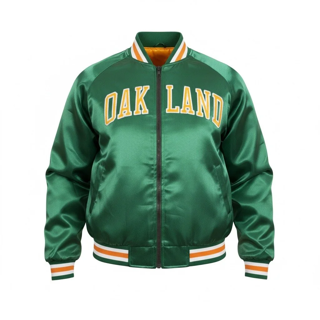 Big Oak Town Reversible Satin Jacket – Oakland's Own | Oakland's