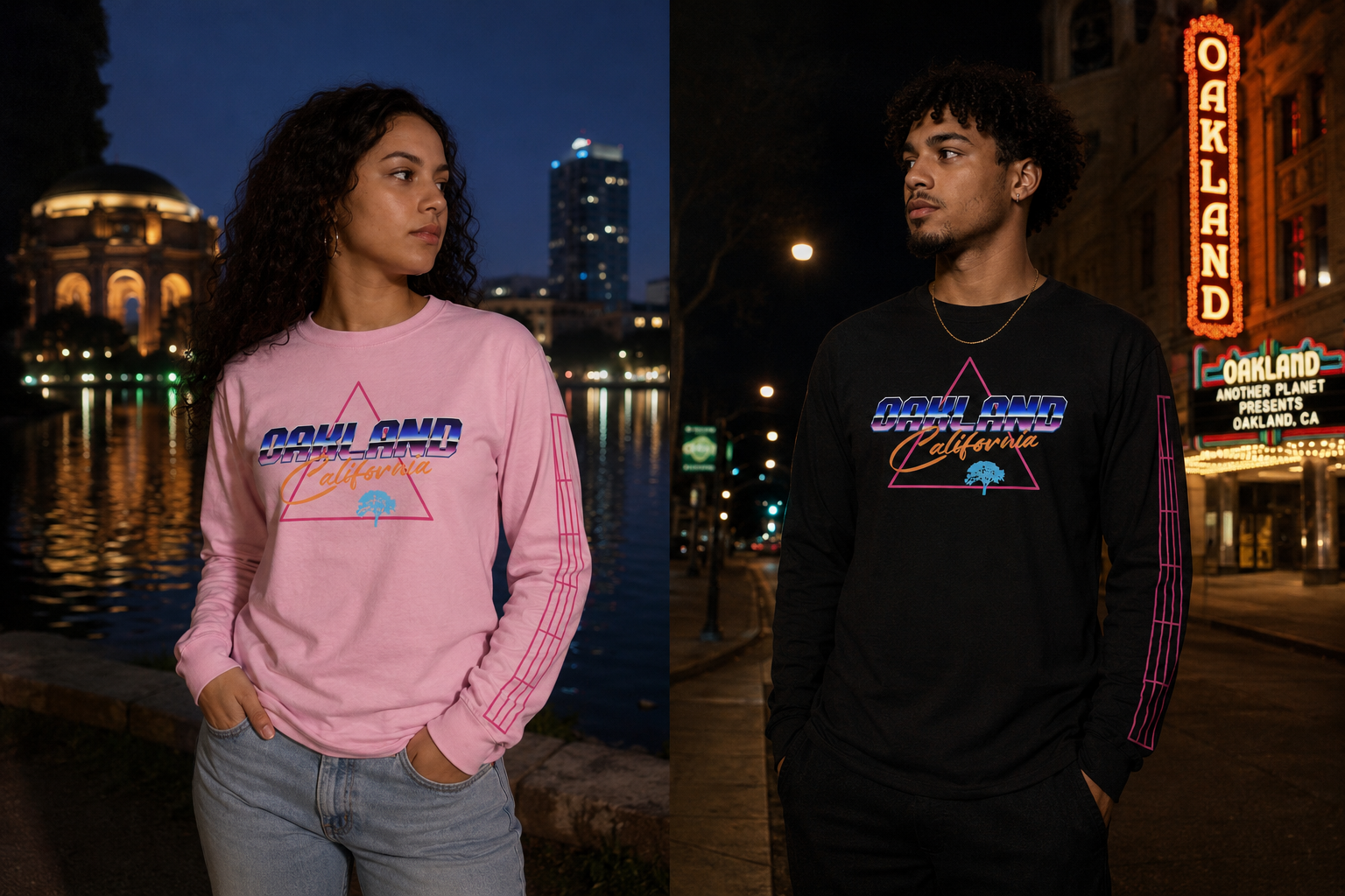 Oakland California Retro Long Sleeve | Oakland’s Own Streetwear Shirt