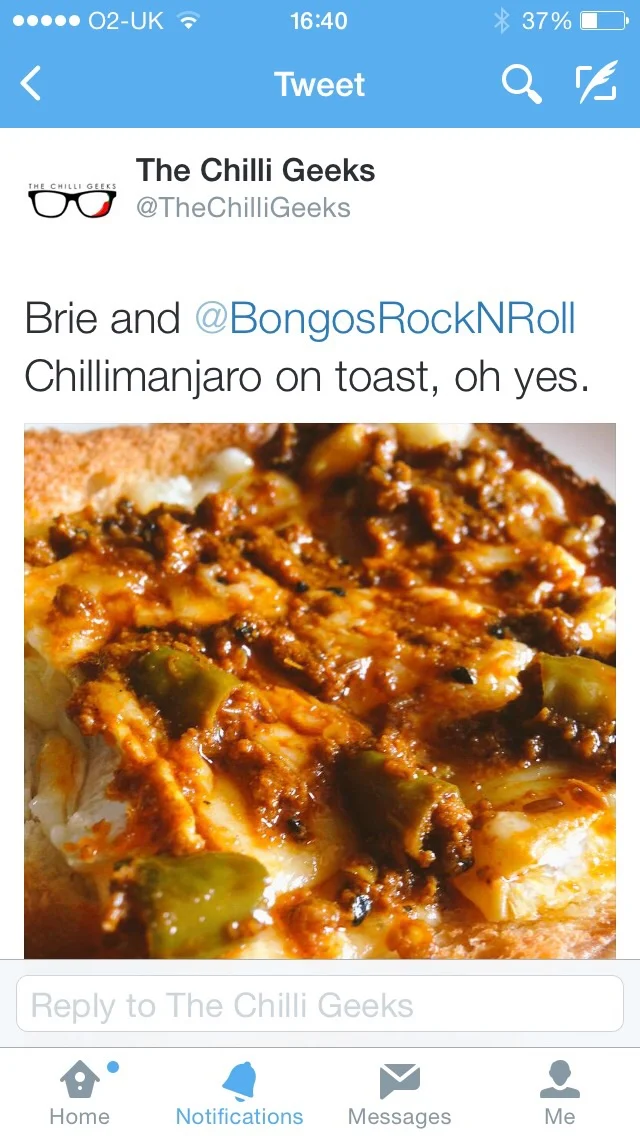 Another great mention by the Chilli Geeks - still loving the #Chillimanjaro! 24th May