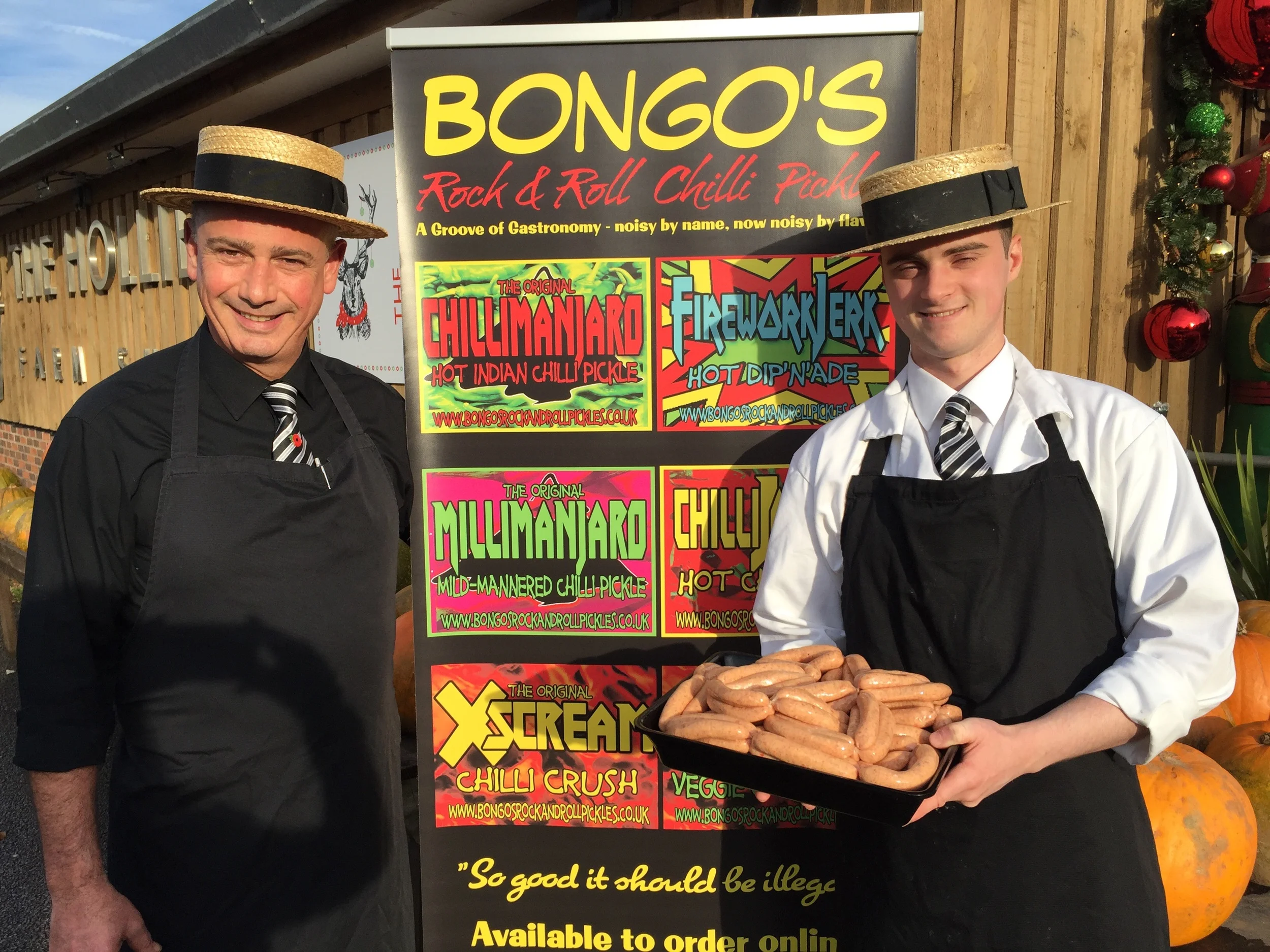 Andrew and Dale from The Hollies Butchery.