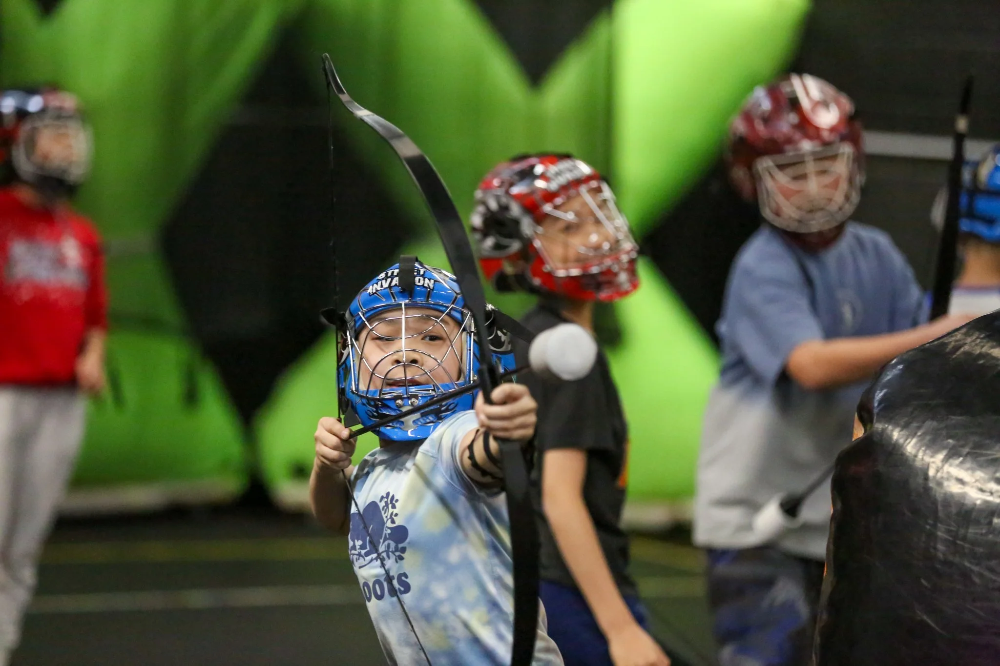 Kids playing Combat Archery during Archers Arena Summer Battle Pass
