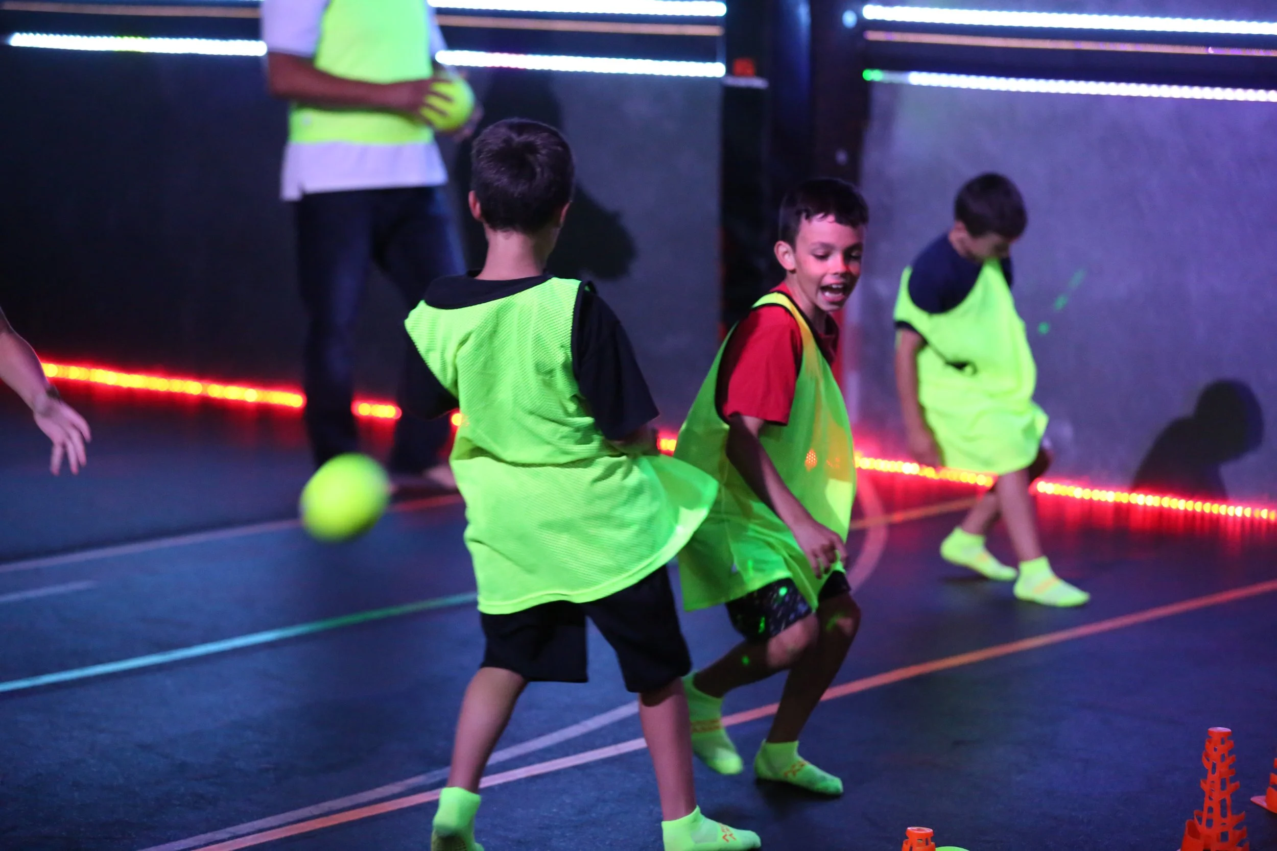 Glow-in-the-dark dodgeball game for kids summer camp Toronto