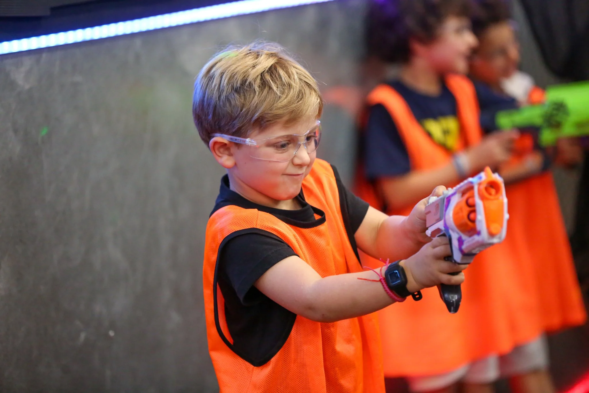 Family-friendly Nerf blaster wars indoor activity Toronto