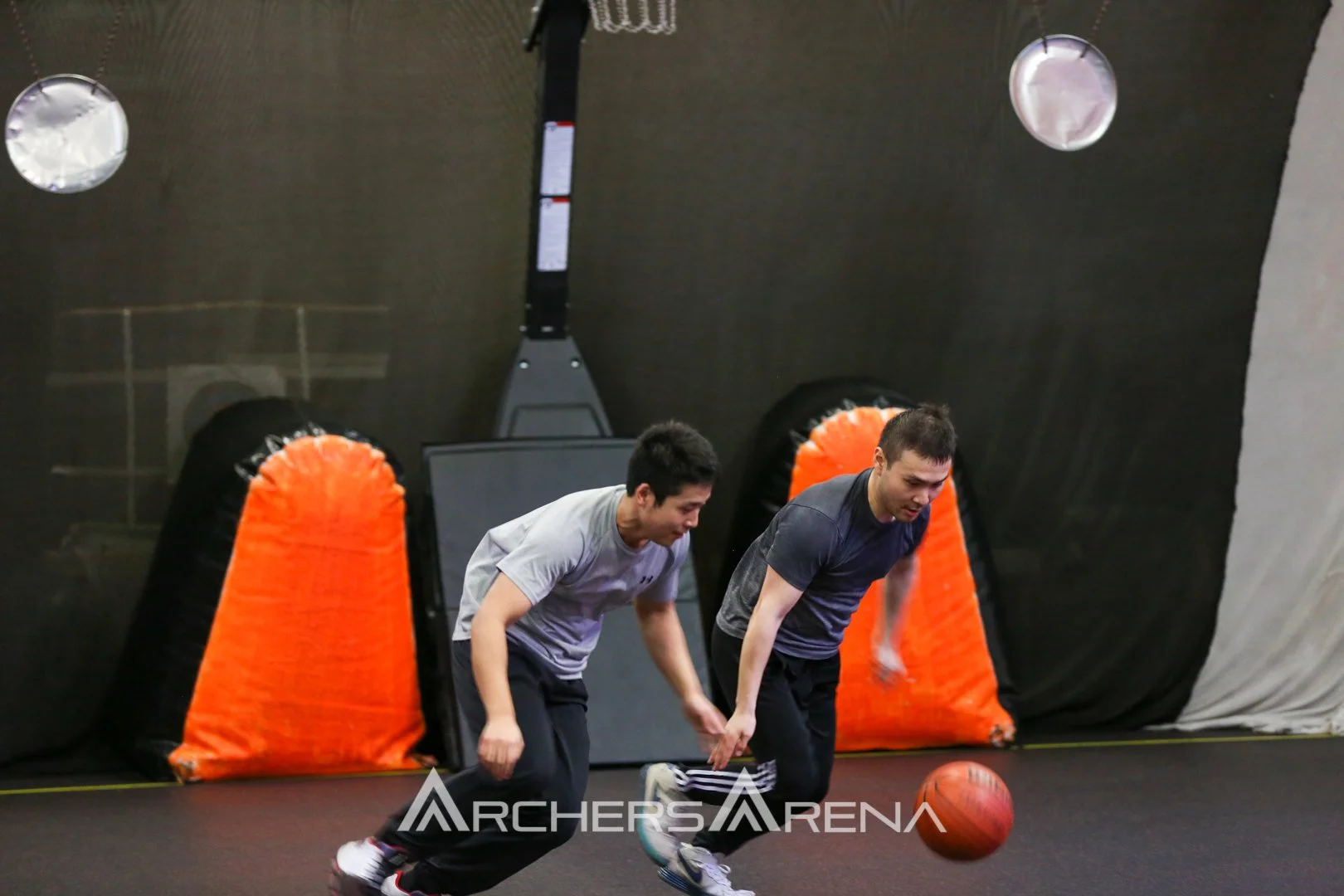 friends enjoying private basketball gym rental in North York
