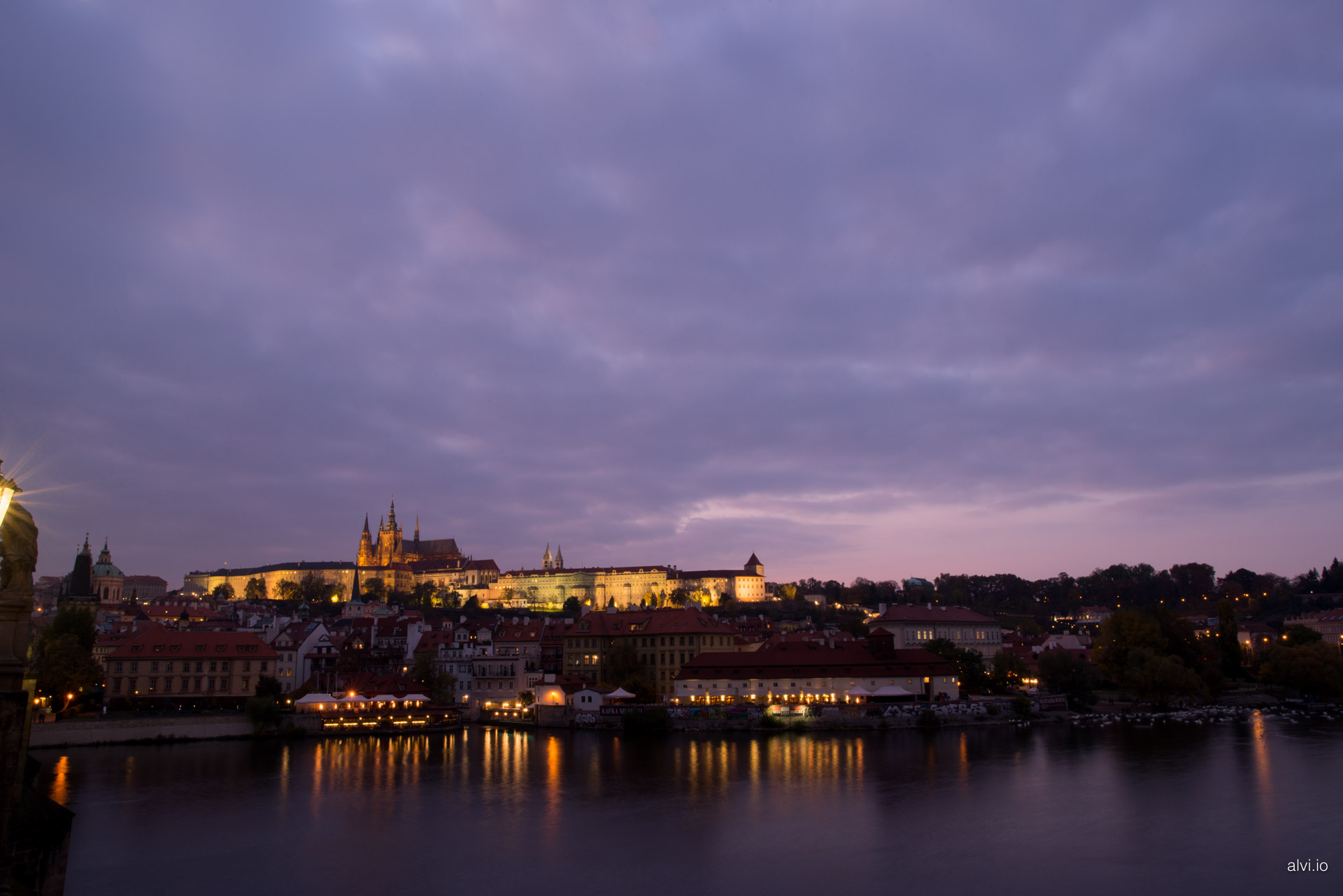 Prague, taken from its Charles Bridge