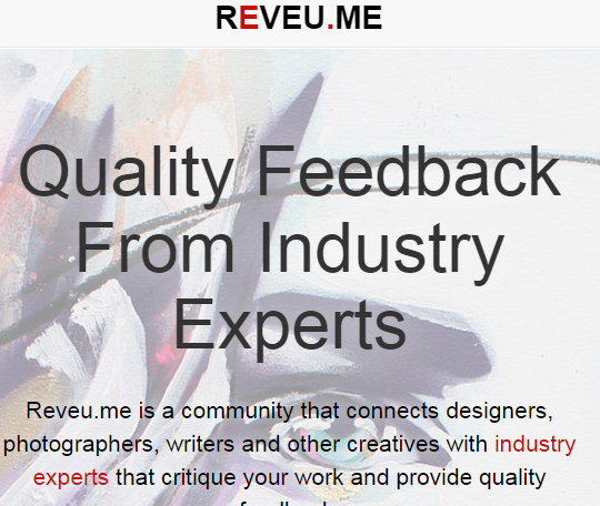 Reveu.me - Connecting creatives with industry professionals