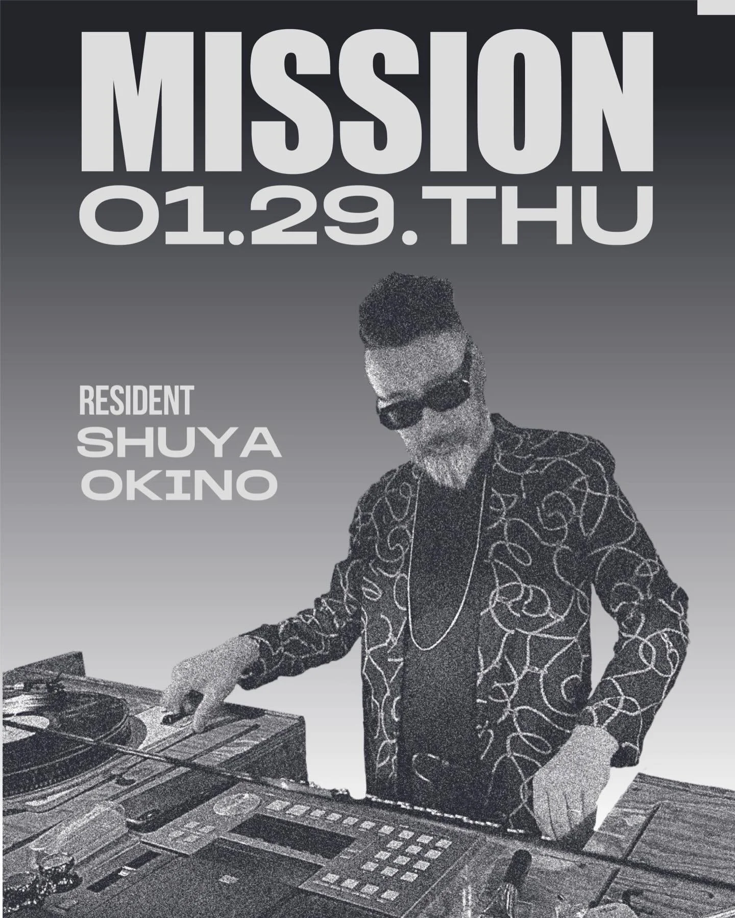 GINZA MUSIC BAR PRESENTS

▶︎1.29.THU
MISSION
Starring SHUYA OKINO

A special night at GINZA MUSIC BAR curated by Shuya Okino. 
Immerse yourself in a profound world where the refined selections by a jazz master weave an exquisite soundscape. 
Come and