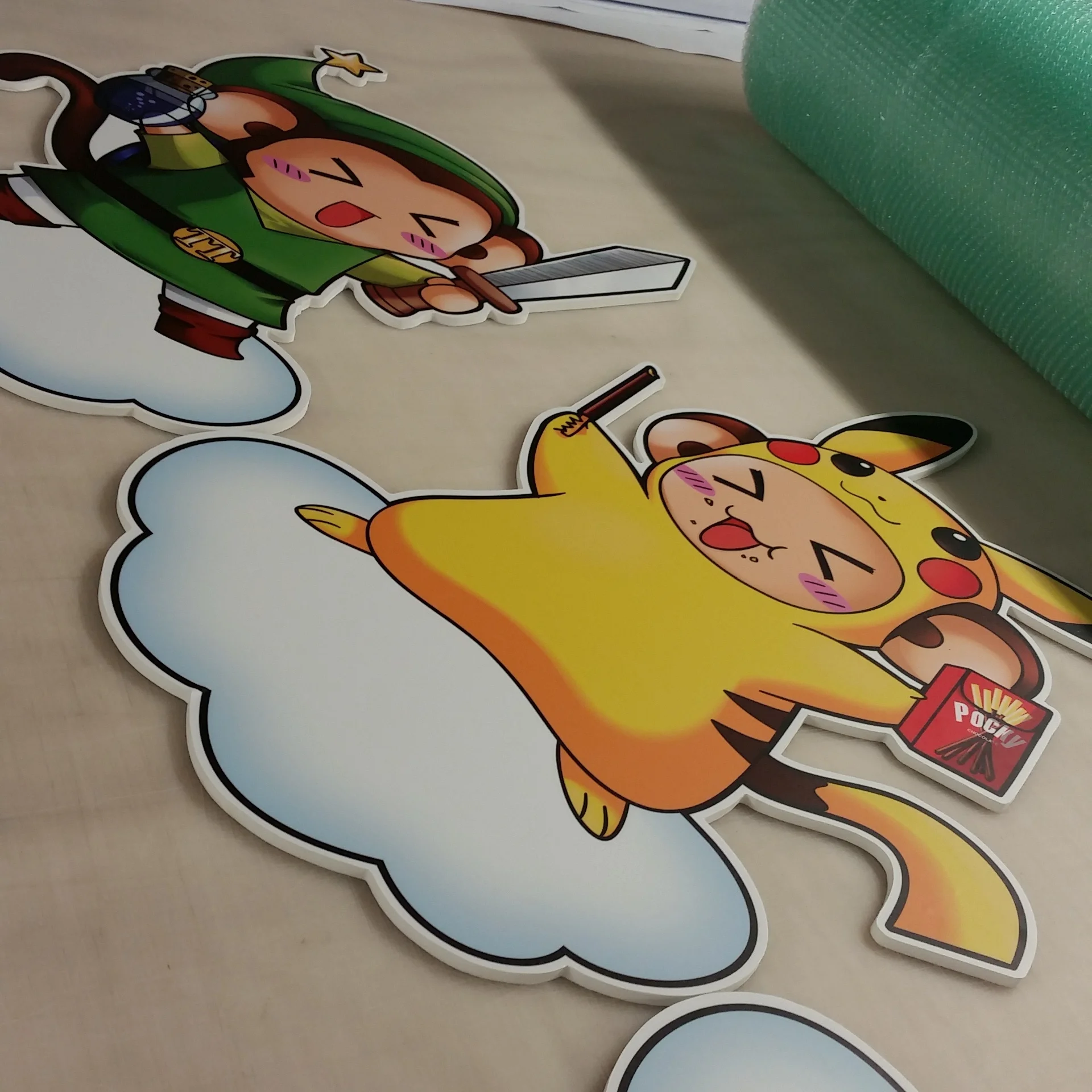 CNC machined foam board with applied graphics