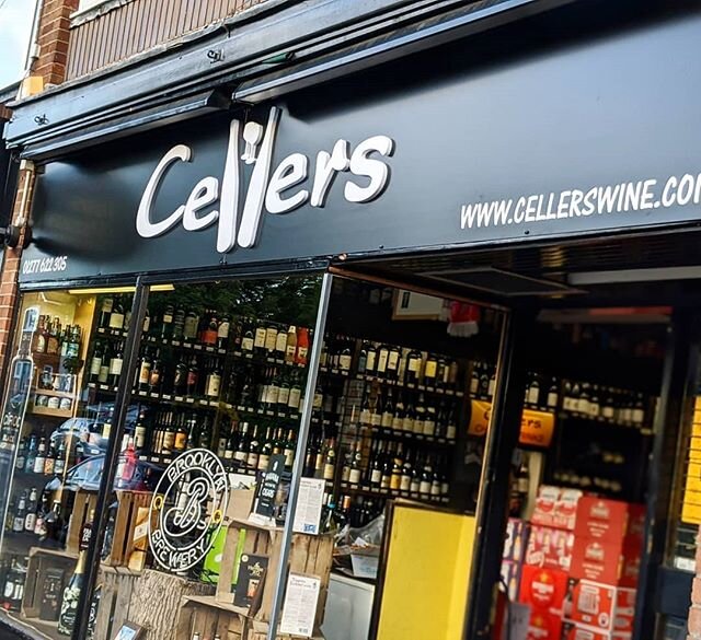 New fascia sign for the greatest off-licence in the world 'Cellers' owned and operated by the legendary Sukee for the last 16 years, it was our pleasure to give the shop a little freshen up with a simple matt black ACM panel &amp; 20mm cut acrylic le