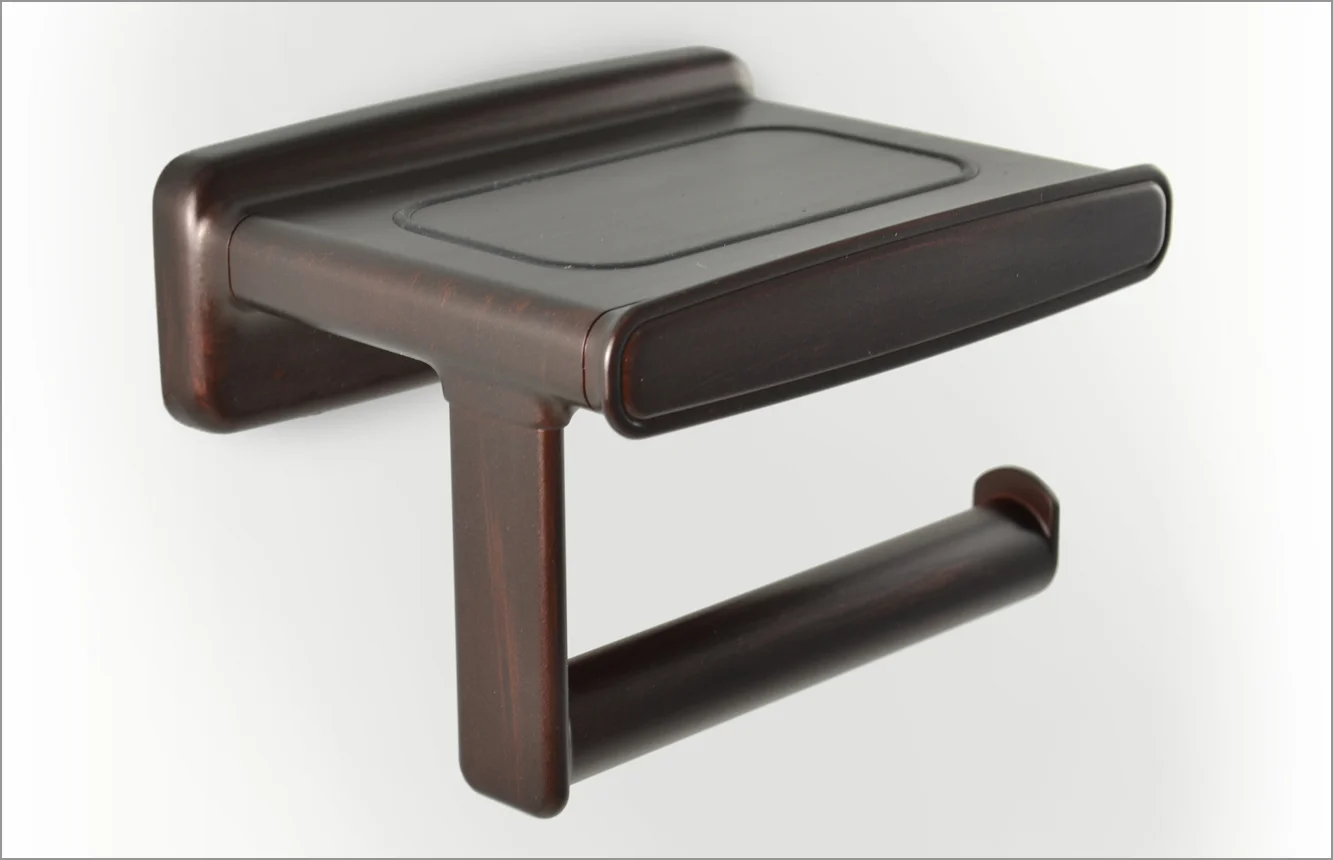 We utilized our prototyping facilities to CNC mill functional models of our designs. The architectural, squarish design and the C shaped design feature a brushed silver finish. The more contemporary direction features a polished finish with a bamboo ledge. The last design is a more traditional offering with a rubbed bronze finish. Currently, we are looking for a viable manufacturer who can make a limited run production for one design. If we can generate enough interest, we hope to get all the designs into mass manufacture. 