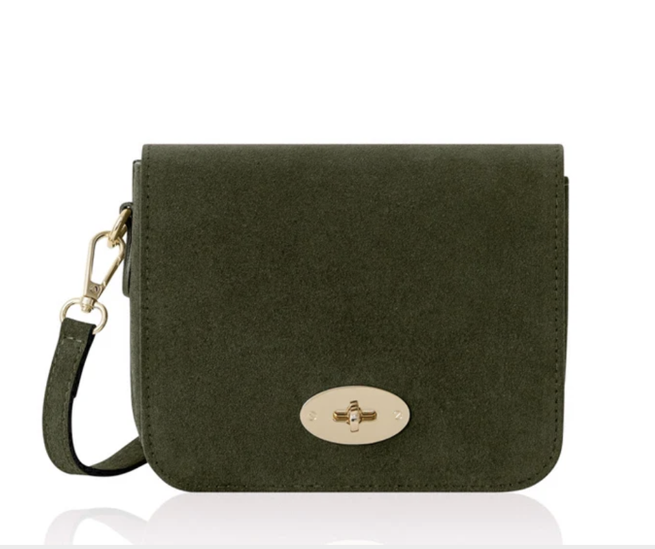 OLIVE GREEN SUEDE BAG