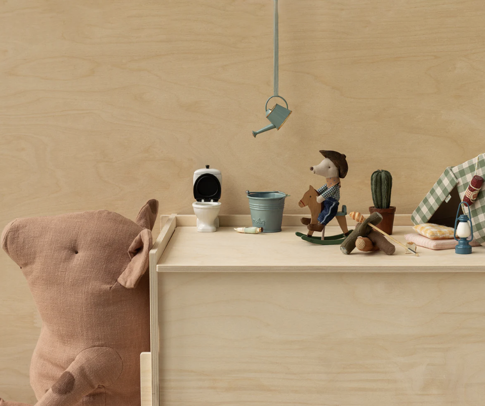 COWBOY MOUSE ON ROCKING HORSE. LITTLE BROTHER