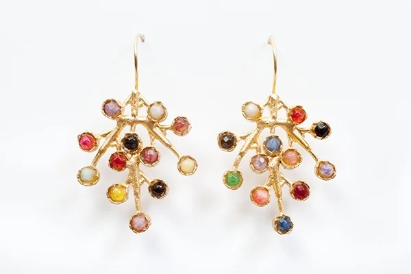 Multi stone Tree Shaped Earrings £50.00