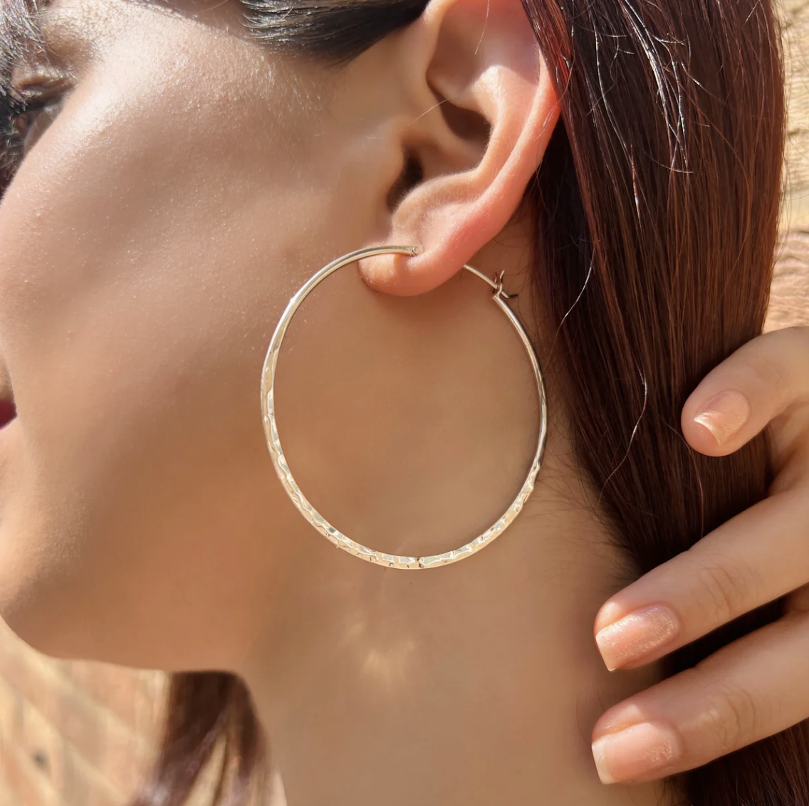 Silver Hoops Big Gold Hoop Earrings 14k Oversized Thick Gold Hoop